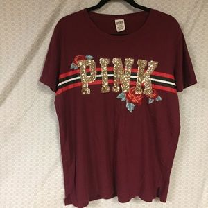 PINK MAROON T-SHIRT